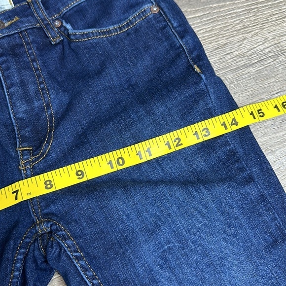 Free People Women’s Distressed Mid-Rise Skinny Jeans Dark Blue Sz 25 - Picture 9 of 11